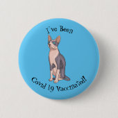 Afbeelding van de cartoon van sphynx-katten ronde button 5,7 cm (Voorkant)