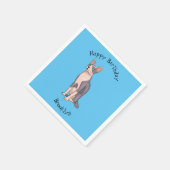 Afbeelding van de cartoon van sphynx-katten servet (Hoek)
