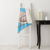 Afbeelding van de cartoon van sphynx-katten sherpa deken (In situ)