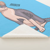 Afbeelding van de cartoon van sphynx-katten sherpa deken (3/4)