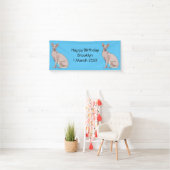 Afbeelding van de cartoon van sphynx-katten spandoek (Insitu)
