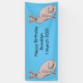 Afbeelding van de cartoon van sphynx-katten spandoek (Verticaal)