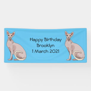 Afbeelding van de cartoon van sphynx-katten spandoek