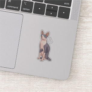 Afbeelding van de cartoon van sphynx-katten sticker