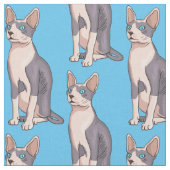 Afbeelding van de cartoon van sphynx-katten stof (Close Up)