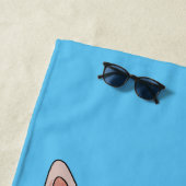 Afbeelding van de cartoon van sphynx-katten strandlaken (In situ)