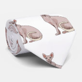 Afbeelding van de cartoon van sphynx-katten stropdas (Opgerold)