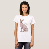 Afbeelding van de cartoon van sphynx-katten t-shirt (Voorkant volledig)