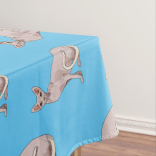 Afbeelding van de cartoon van sphynx-katten tafelkleed