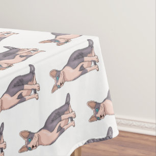 Afbeelding van de cartoon van sphynx-katten tafelkleed