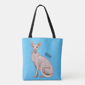 Afbeelding van de cartoon van sphynx-katten tote bag (Achterkant)