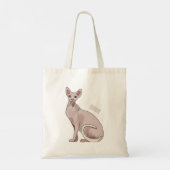 Afbeelding van de cartoon van sphynx-katten tote bag (Achterkant)