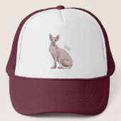 Afbeelding van de cartoon van sphynx-katten trucker pet (Voorkant)