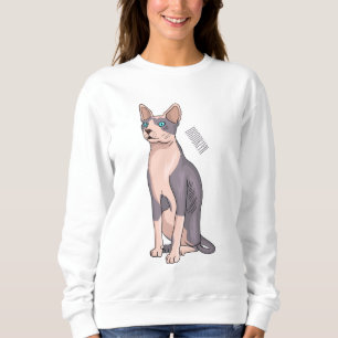 Afbeelding van de cartoon van sphynx-katten trui
