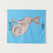 Afbeelding van de cartoon van sphynx-katten wandkleed (Voorkant (horizontaal))