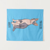 Afbeelding van de cartoon van sphynx-katten wandkleed (Voorkant (horizontaal))
