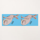 Afbeelding van de cartoon van sphynx-katten yogamat (Achterkant (horizontaal))