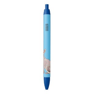 Afbeelding van de cartoon van sphynx-katten zwarte inkt pen