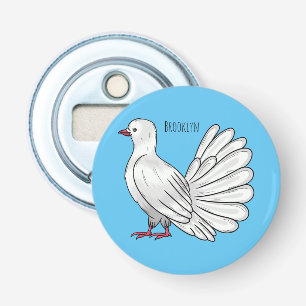 Afbeelding van de cartoon van trekduiven button flesopener