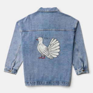 Afbeelding van de cartoon van trekduiven denim jacket