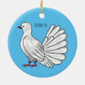 Afbeelding van de cartoon van trekduiven keramisch ornament (Achterkant)