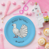 Afbeelding van de cartoon van trekduiven papieren bordje (Feest)