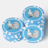 Afbeelding van de cartoon van trekduiven poker chips (Opstapeling)