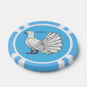 Afbeelding van de cartoon van trekduiven poker chips (Enkel)