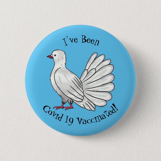 Afbeelding van de cartoon van trekduiven ronde button 5,7 cm (Voorkant)