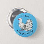 Afbeelding van de cartoon van trekduiven ronde button 5,7 cm (Voorkant /achterkant)