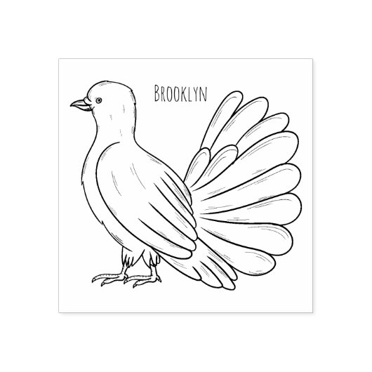 Afbeelding van de cartoon van trekduiven rubberstempel (Afrduk)