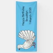 Afbeelding van de cartoon van trekduiven spandoek (Verticaal)