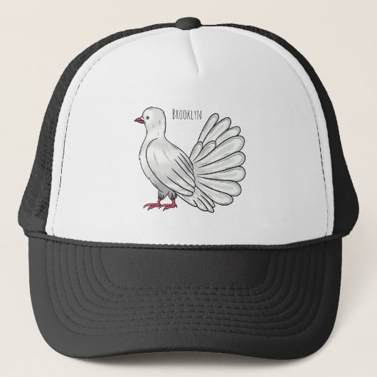 Afbeelding van de cartoon van trekduiven trucker pet (Voorkant)