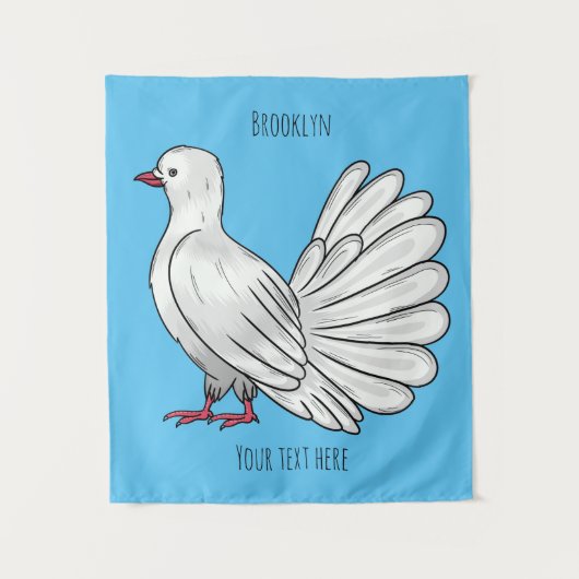 Afbeelding van de cartoon van trekduiven wandkleed (Voorkant)