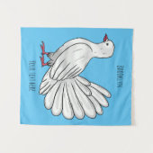 Afbeelding van de cartoon van trekduiven wandkleed (Voorkant (horizontaal))