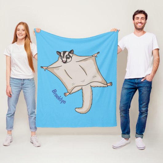 Afbeelding van de cartoon van vliegende vliegende  fleece deken (In situ)