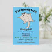 Afbeelding van de cartoon van vliegende vliegende  kaart (Staand voorkant)