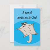 Afbeelding van de cartoon van vliegende vliegende  kaart (Achterkant)