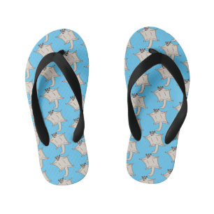 Afbeelding van de cartoon van vliegende vliegende  kinder teenslippers