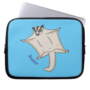 Afbeelding van de cartoon van vliegende vliegende laptop sleeve