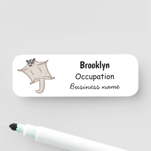 Afbeelding van de cartoon van vliegende vliegende  naamplaatje (In situ)