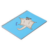 Afbeelding van de cartoon van vliegende vliegende notitieboek (Linkerzijde)