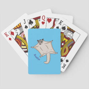 Afbeelding van de cartoon van vliegende vliegende pokerkaarten