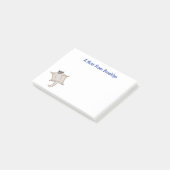 Afbeelding van de cartoon van vliegende vliegende  post-it® notes (Schuin)