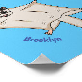 Afbeelding van de cartoon van vliegende vliegende  poster (Hoek)