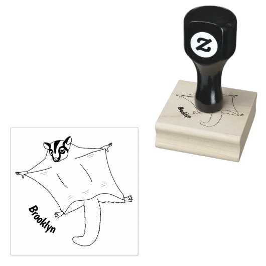 Afbeelding van de cartoon van vliegende vliegende  rubberstempel (Gestempeld)