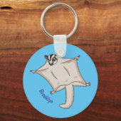 Afbeelding van de cartoon van vliegende vliegende  sleutelhanger (Voorkant)