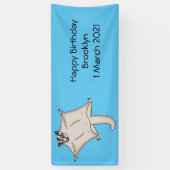 Afbeelding van de cartoon van vliegende vliegende  spandoek (Verticaal)