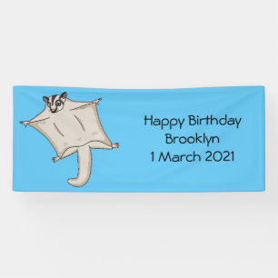 Afbeelding van de cartoon van vliegende vliegende  spandoek