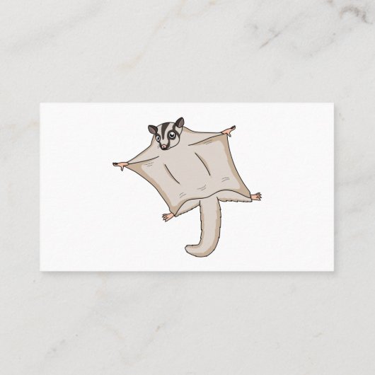 Afbeelding van de cartoon van vliegende vliegende  visitekaartje (Achterkant)